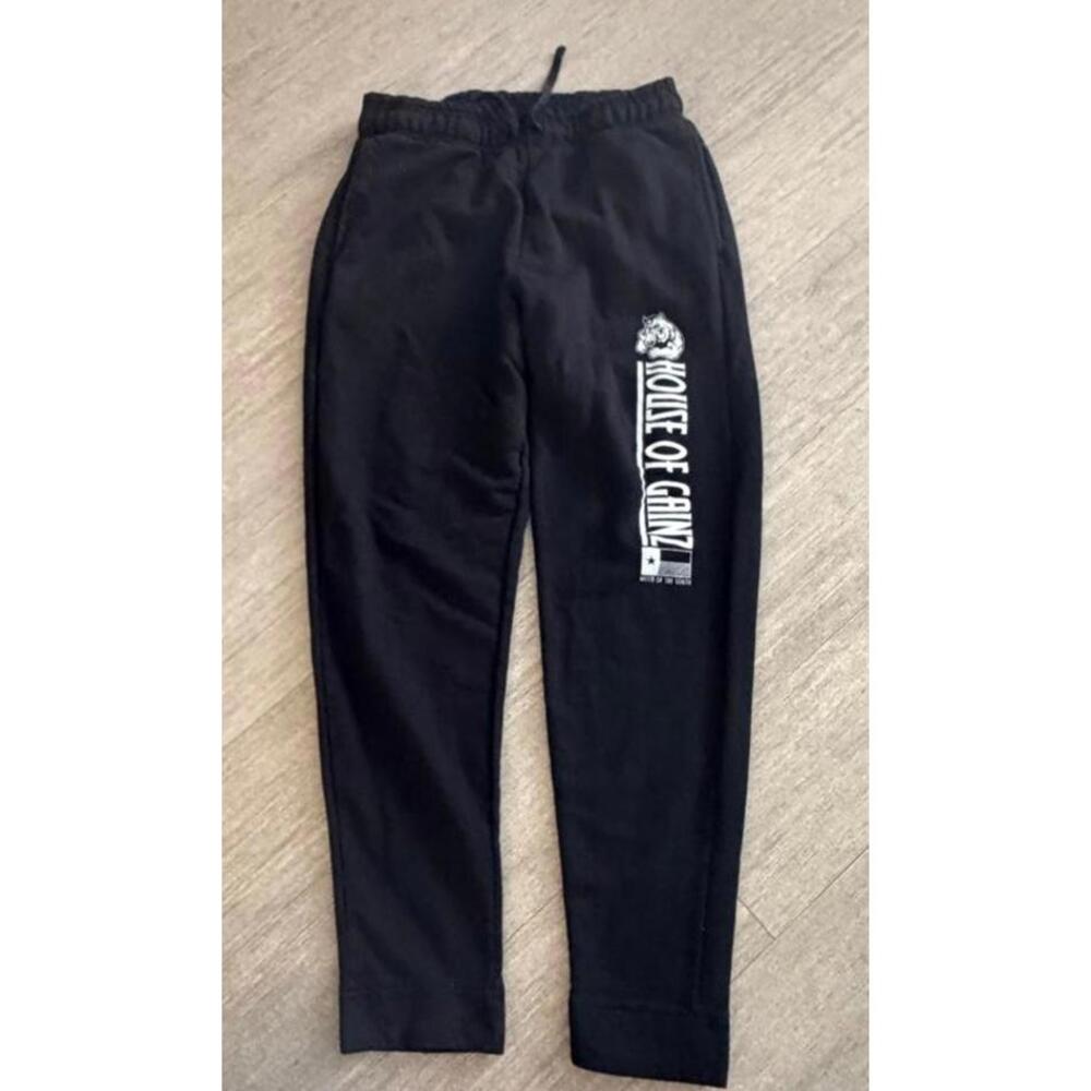 House of Gainz Mecca of the South Black Jogger Sweatpants Sz Med Gym Fitness